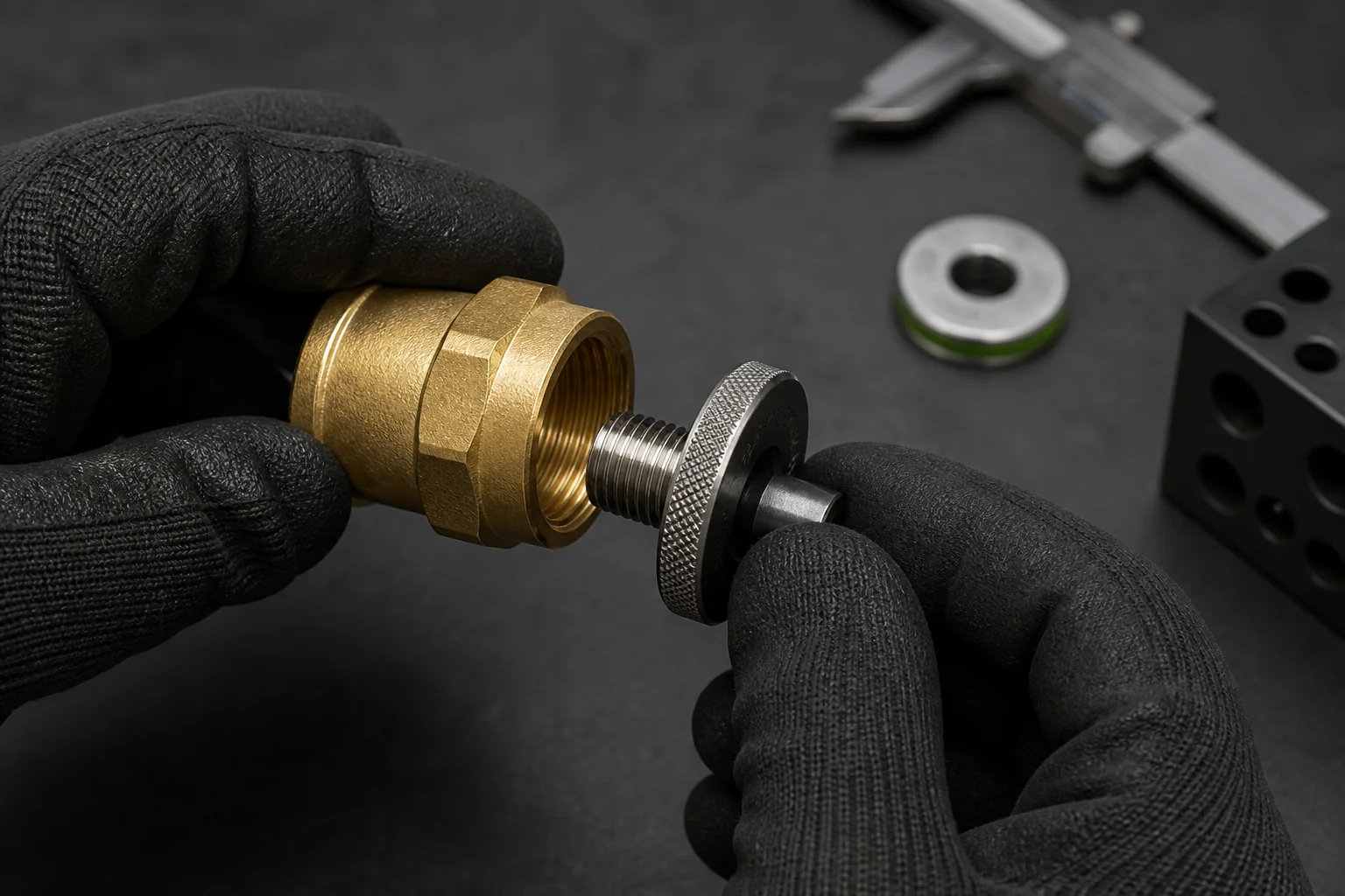 Industrial brass components related to Brass Parts Quality: Threads, Tolerances, Finish and Packing