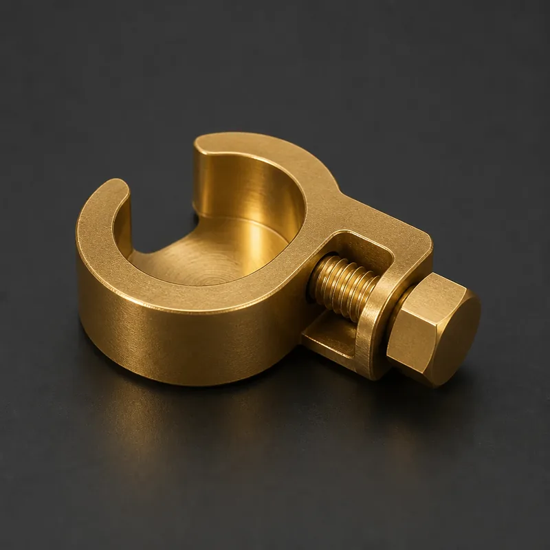 Brass C-Type Rod-to-Cable Clamp