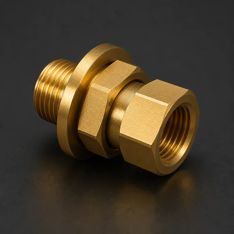 Brass Bulkhead Fitting — view 1