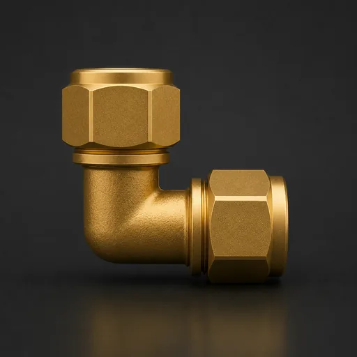 Brass Compression Elbow — view 2