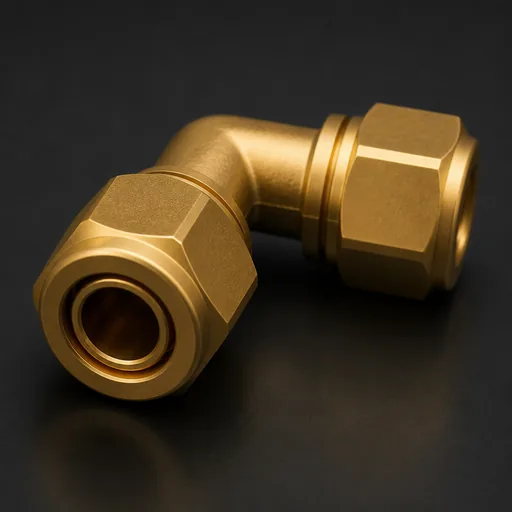 Brass Compression Elbow — view 3