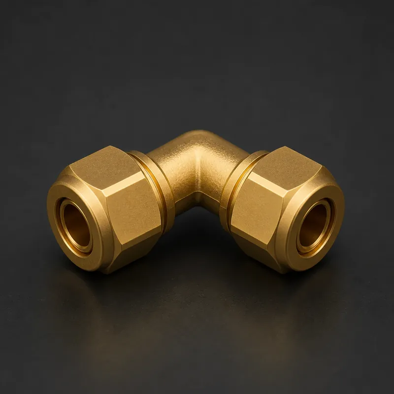 Brass Compression Elbow — view 1