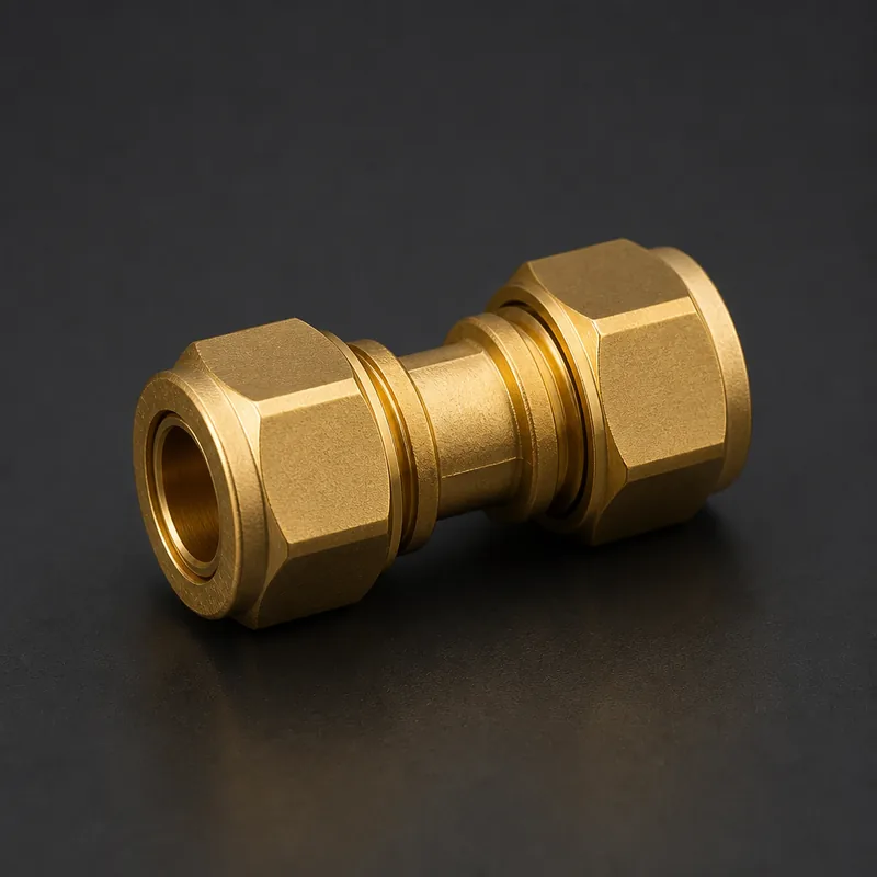 Brass Compression Fitting (Straight) — view 1