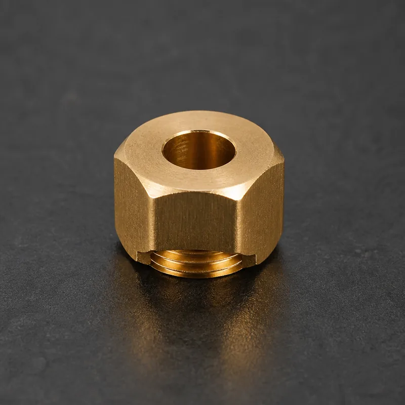 Brass Compression Nut — view 1