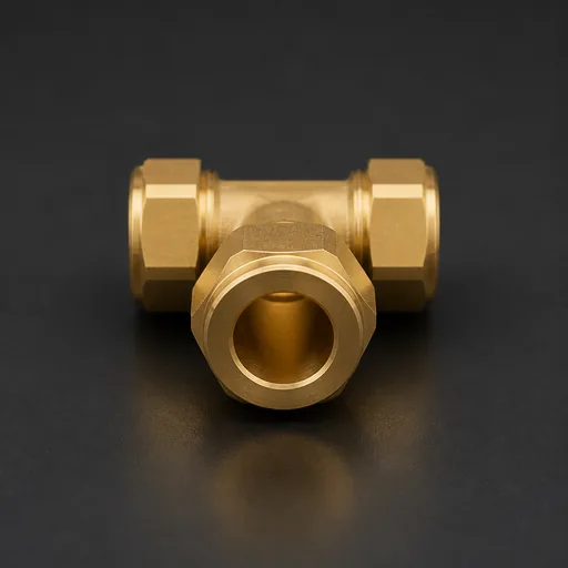 Brass Compression Tee — view 3