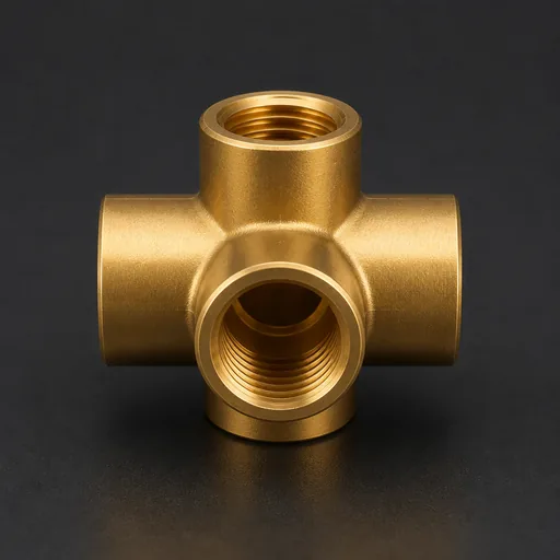 Brass Cross Fitting — view 2