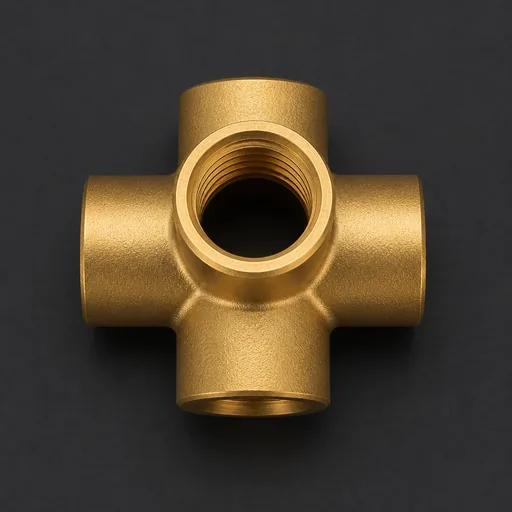 Brass Cross Fitting — view 3