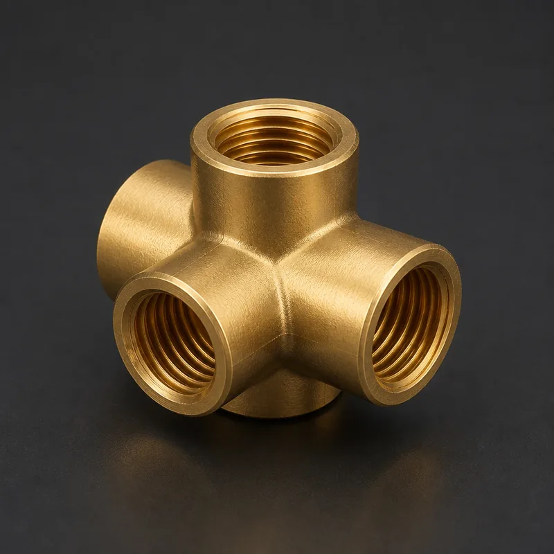 Brass Cross Fitting — view 1