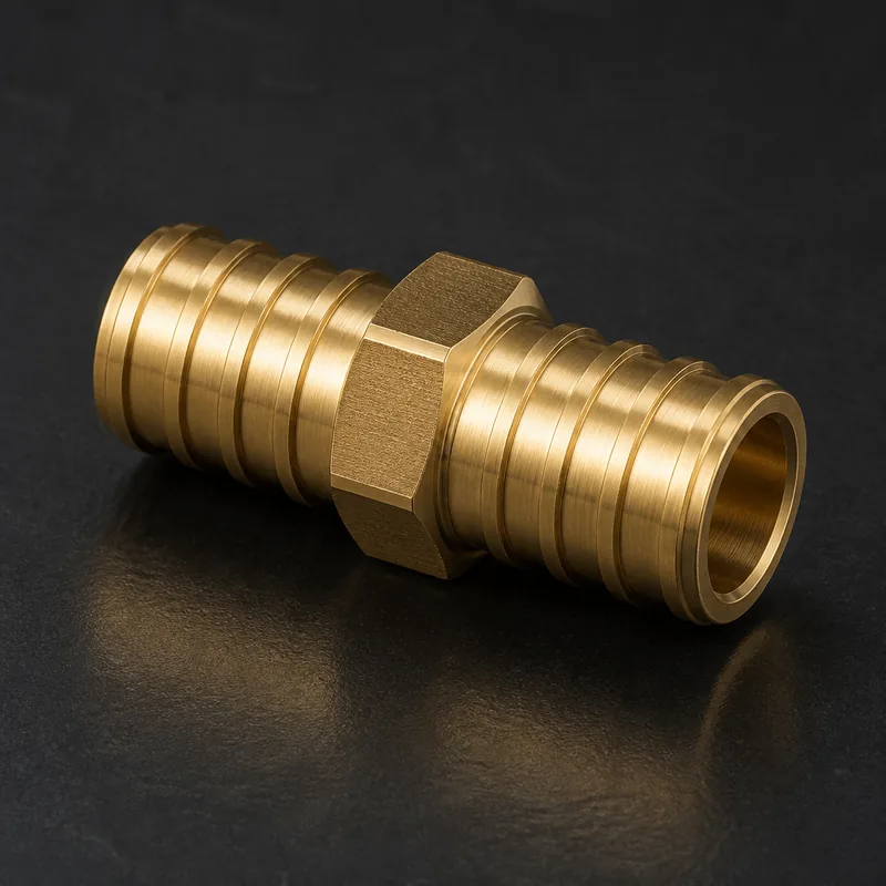 Brass PEX Fitting (Crimp/Clamp) — view 1