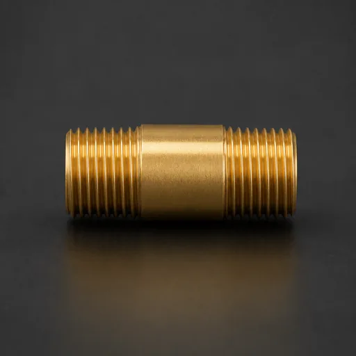 Brass Pipe Nipple — view 2