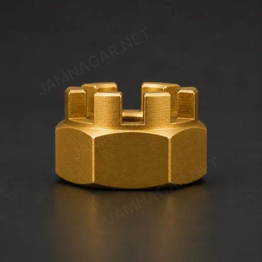 Brass Castle Nut — view 2