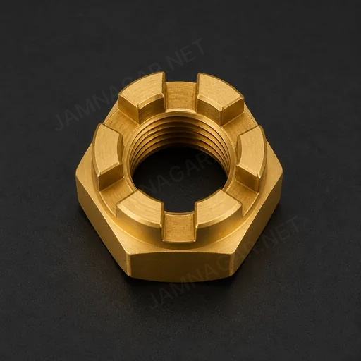 Brass Castle Nut — view 3