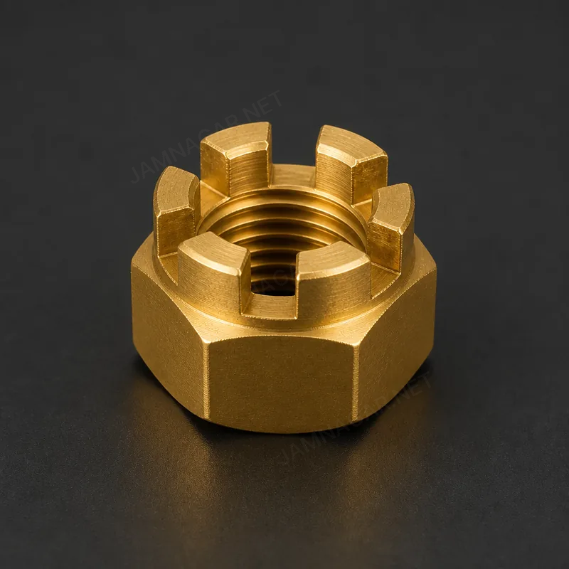 Brass Castle Nut — view 1