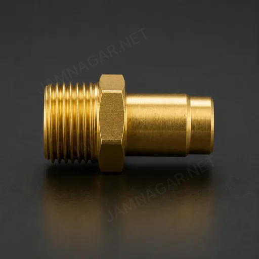 Brass Gas Hose Nipple — view 2