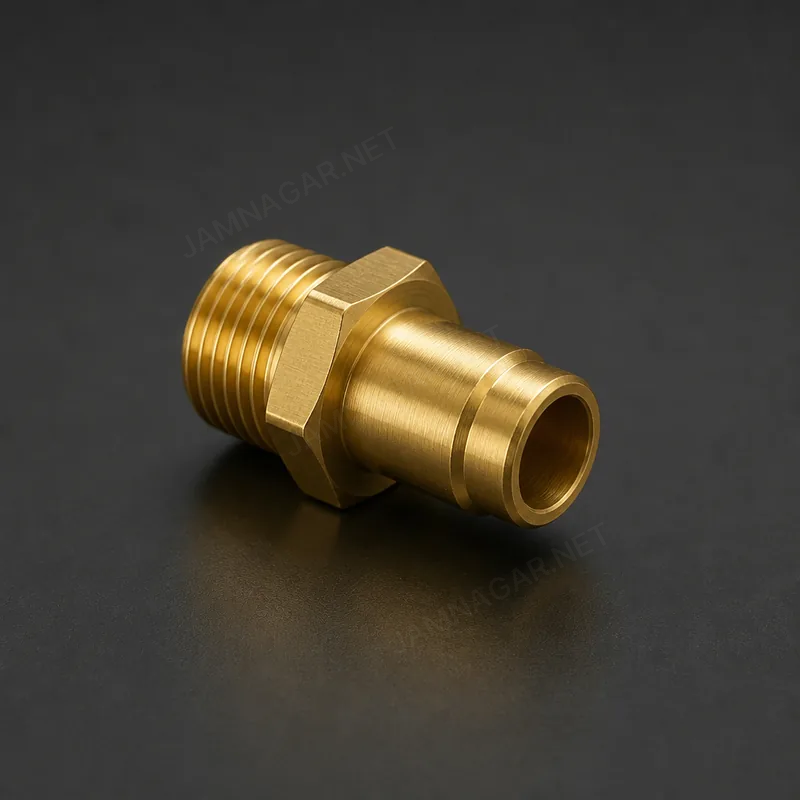 Brass Gas Hose Nipple — view 1