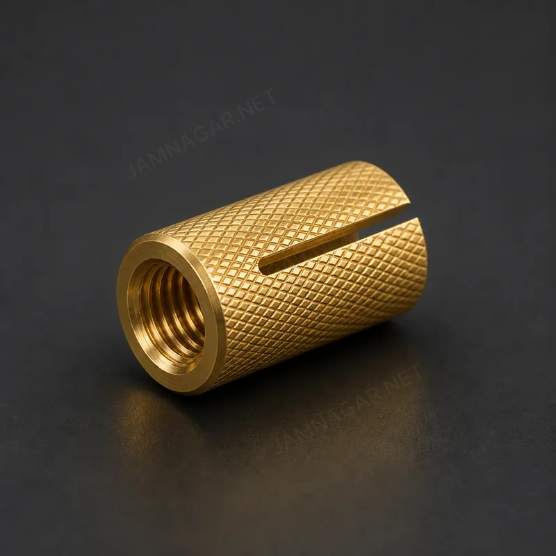 Brass Slotted Insert Nut — view 1
