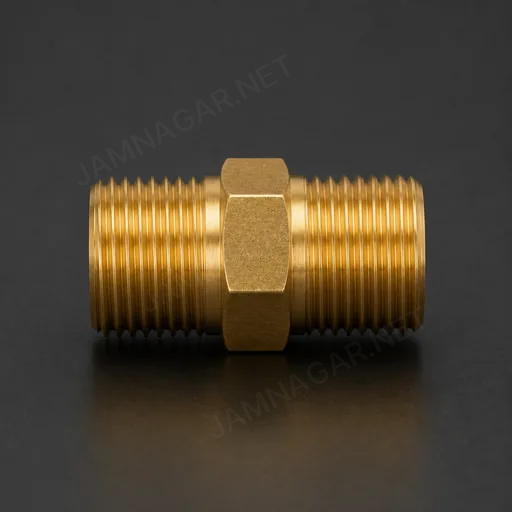 Brass Hex Nipple — view 2