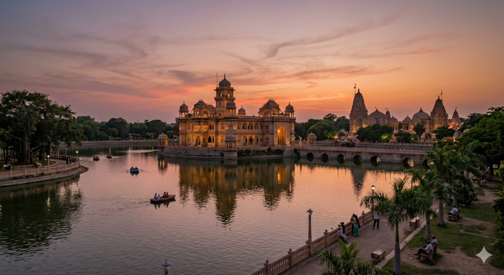Lakhota Lake and heritage landmarks in Jamnagar